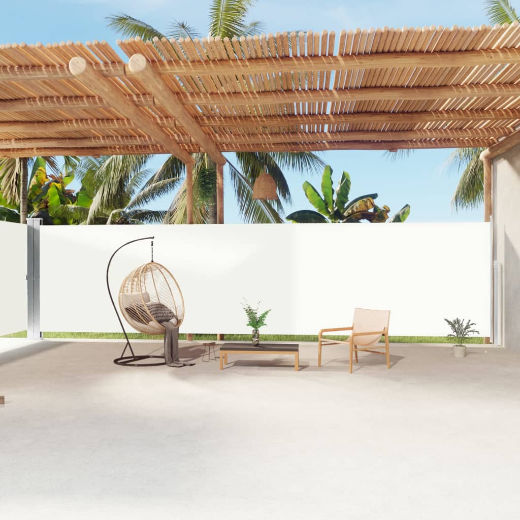 Store Banne latéral - Store rétractable - Auvent extérieur crème 180x300 cm Store Banne latéral - Store rétractable - Auvent extérieur crème 180x300 cm