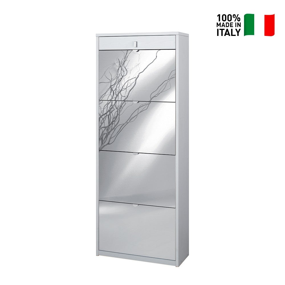 Armoire à chaussures tiroir 4 portes miroir 20 paires de chaussures Glimt - 7