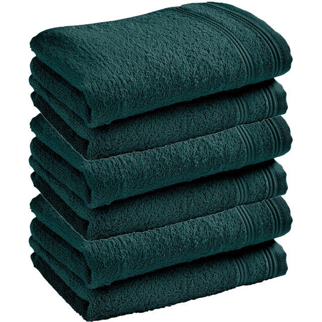 Lot de 6 serviettes invité éponge 