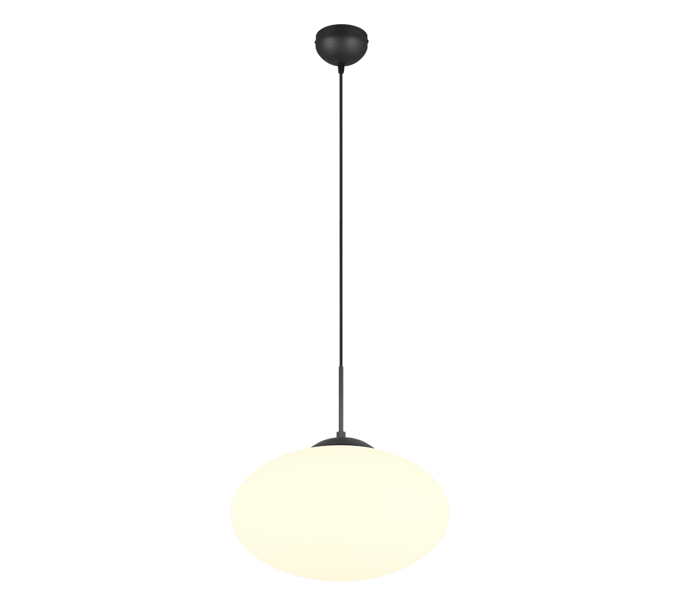 Lampa wisząca Fomento czarno-biała 1xE27x15W nad stół wym: 150 x 40 x 40 cm szkło Trio
