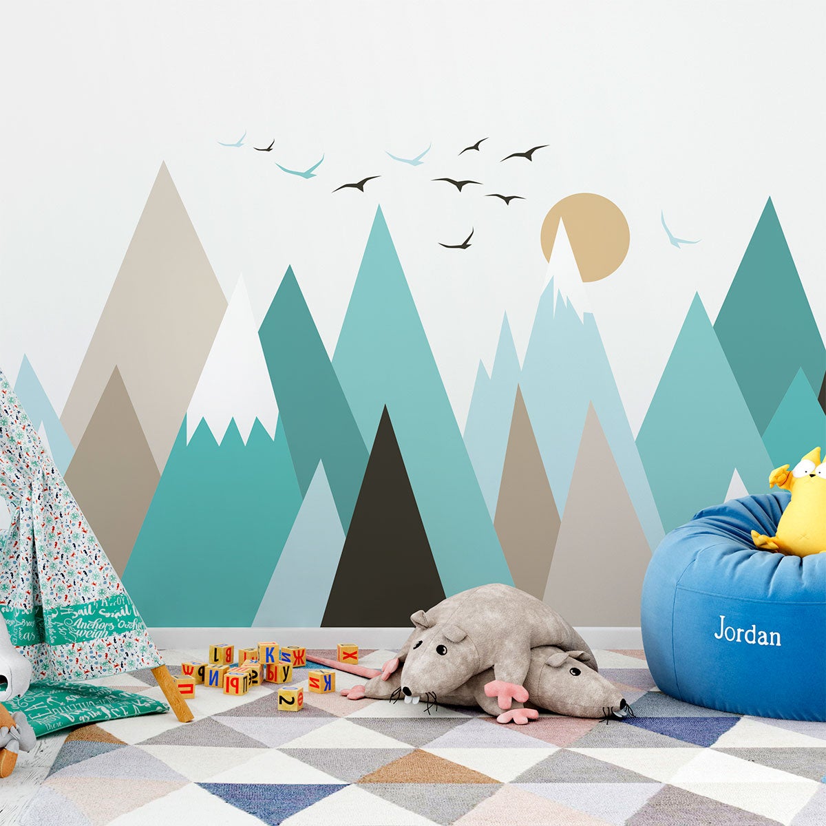 Adesivo bambino di montagna scandinavo guika - Sticker adesivo - adesivi murali - 110x165cm - 5