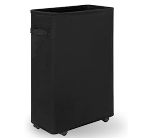 GLOWPOINT Cesto Biancheria Sottile 65L Con Coperchio – Stretto, Con Borsa Rimovibile, Per Bagno E Camera - 5