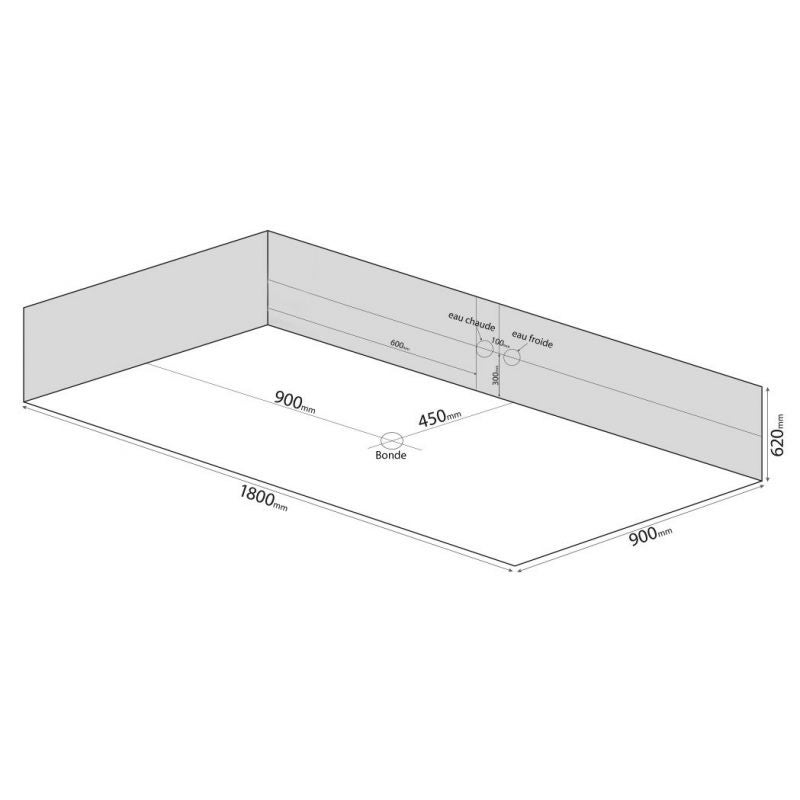 Baignoire rectangulaire Kiss Me - 5