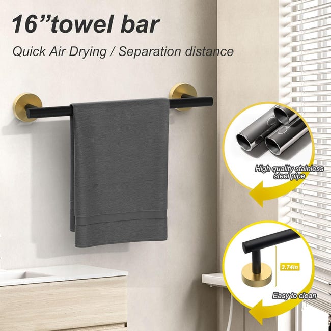 Accessori Bagno 5 Pezzi,Porta Asciugamani,Porta Carta Igienica,Gancio a Parete,Acciaio Inossidabile,Colore Nero | Leroy Merlin Accessori Bagno 5 Pezzi,Porta Asciugamani,Porta Carta Igienica,Gancio a Parete,Acciaio Inossidabile,Colore Nero | Leroy Merlin