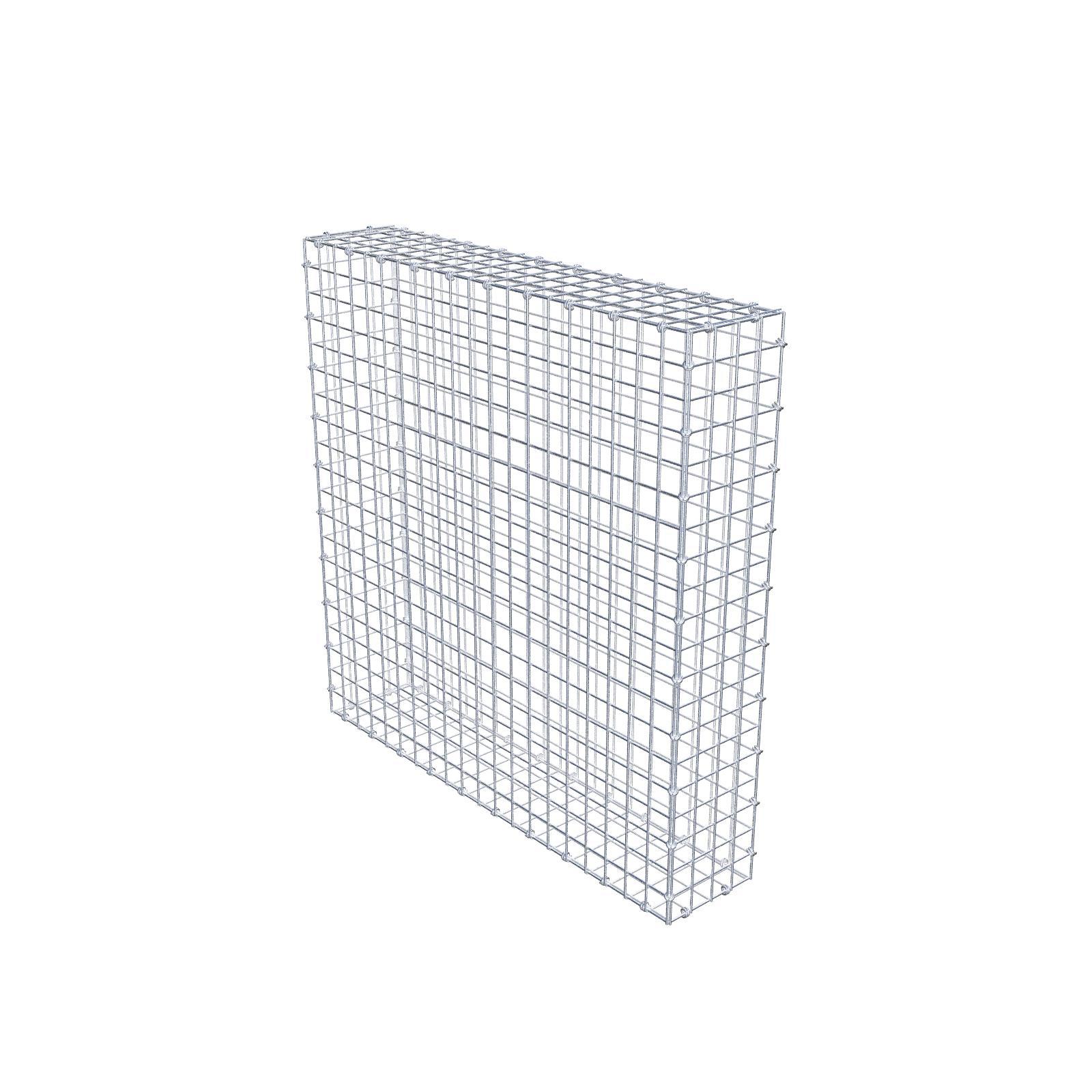 Gabion 100 cm x 100 cm x 20 cm (dł. x wys. x gł.), rozmiar oczek 5 x 5 cm, pierścień spiralny