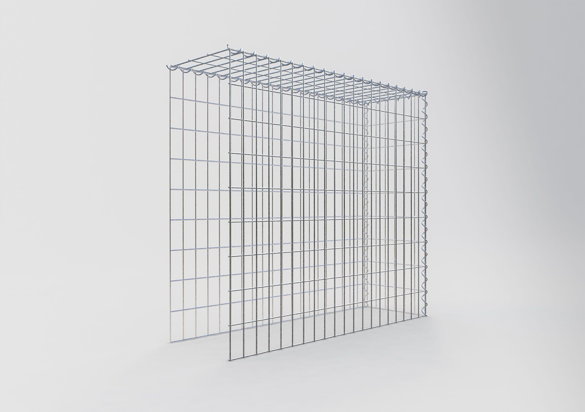 Gavión para ampliar y apilar, 100x90x30cm (LxHxP), malla 5 x 10cm, sin rejilla frontal ni inferior - 2