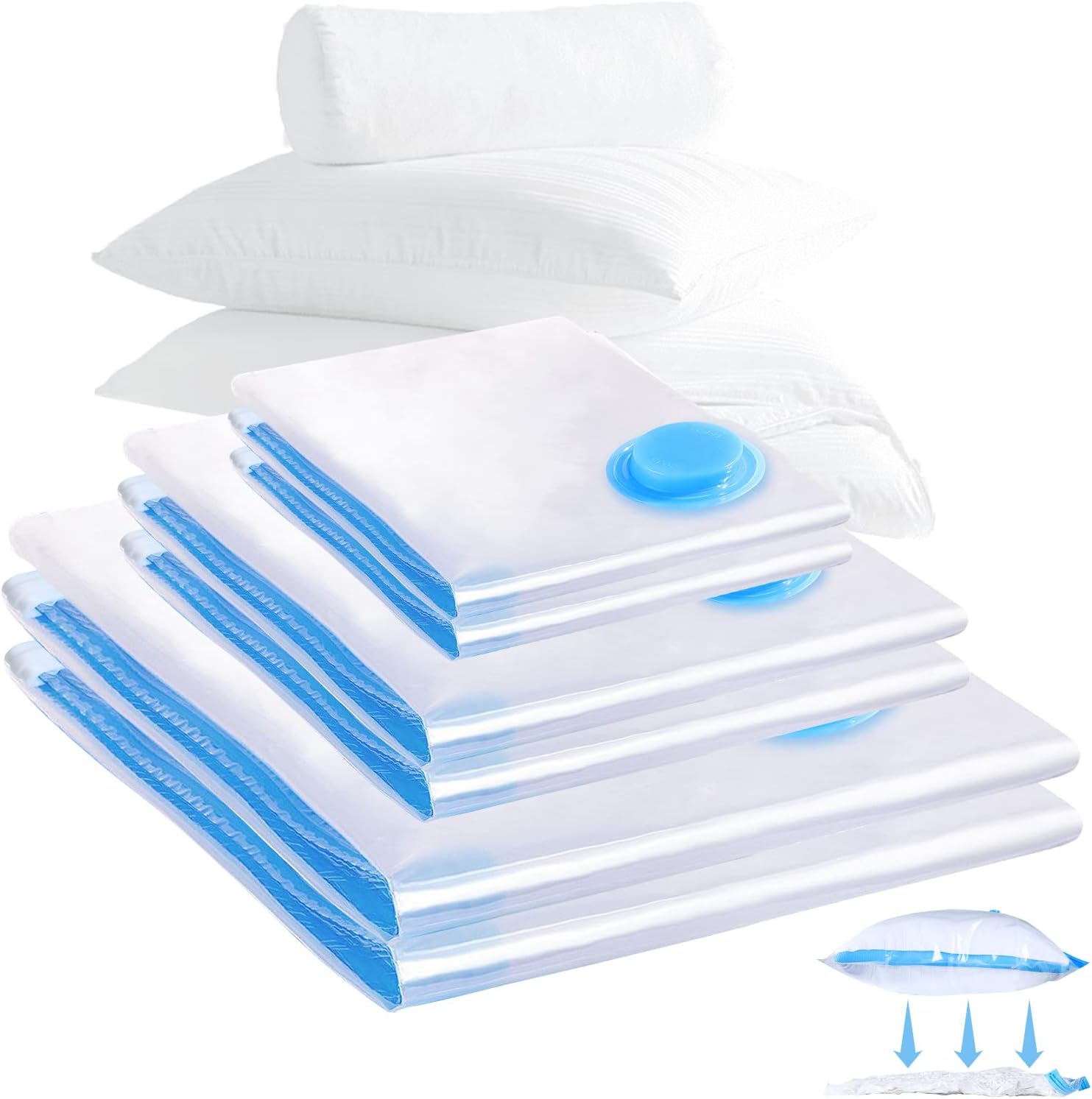 Worek do przechowywania odkurzacza, 6 sztuk (2XL 100x80 + 2L 80x60 + 2M
