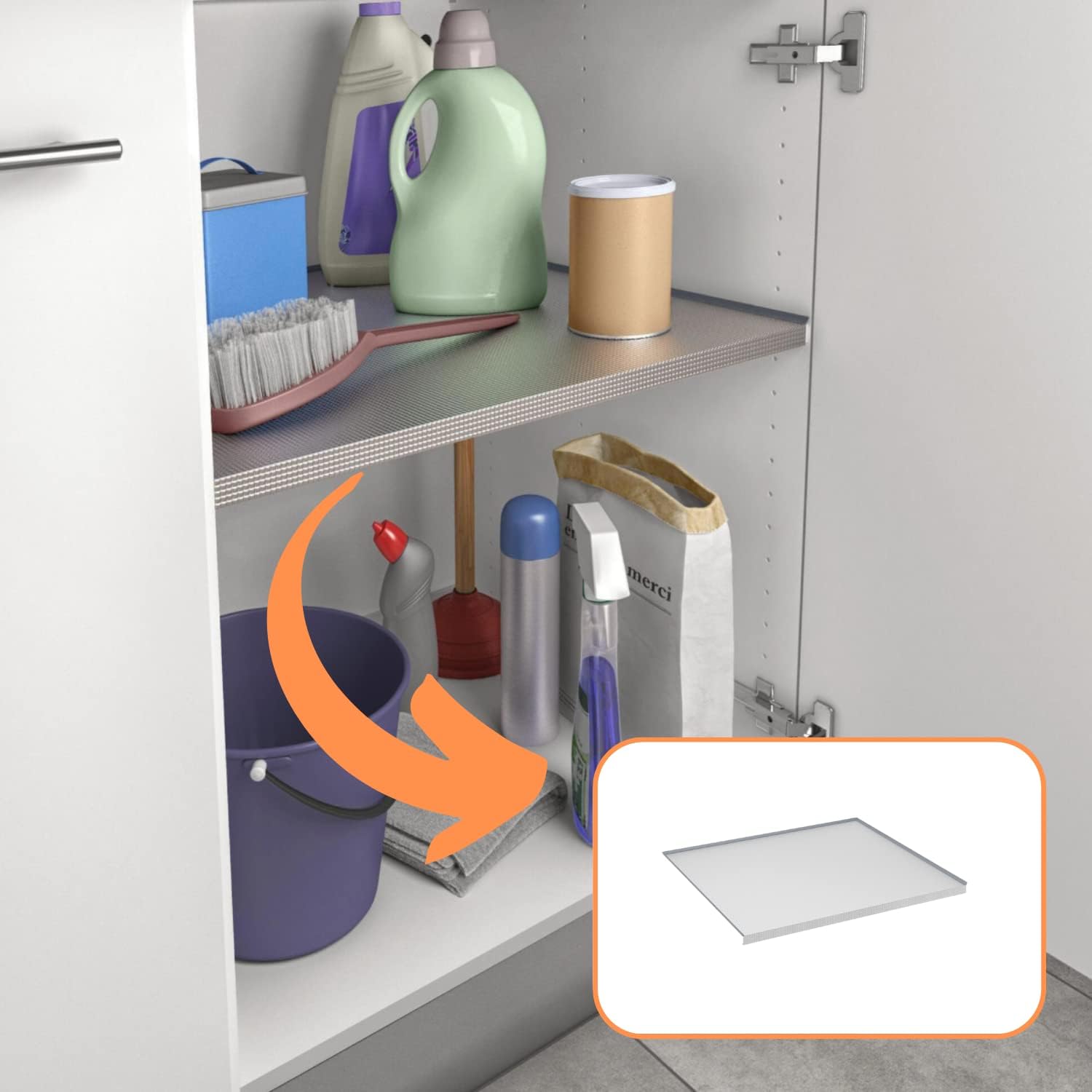 Protezione Sottolavello In Alluminio 80cm Con Alzatina - Stile R&eacute;tro