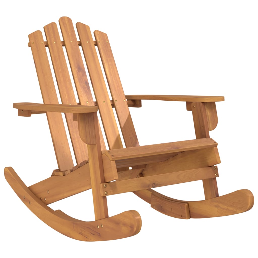 Chaise à bascule | Rocking chair | Fauteuil à bascule Adirondack bois massif d'acacia280226 - 2