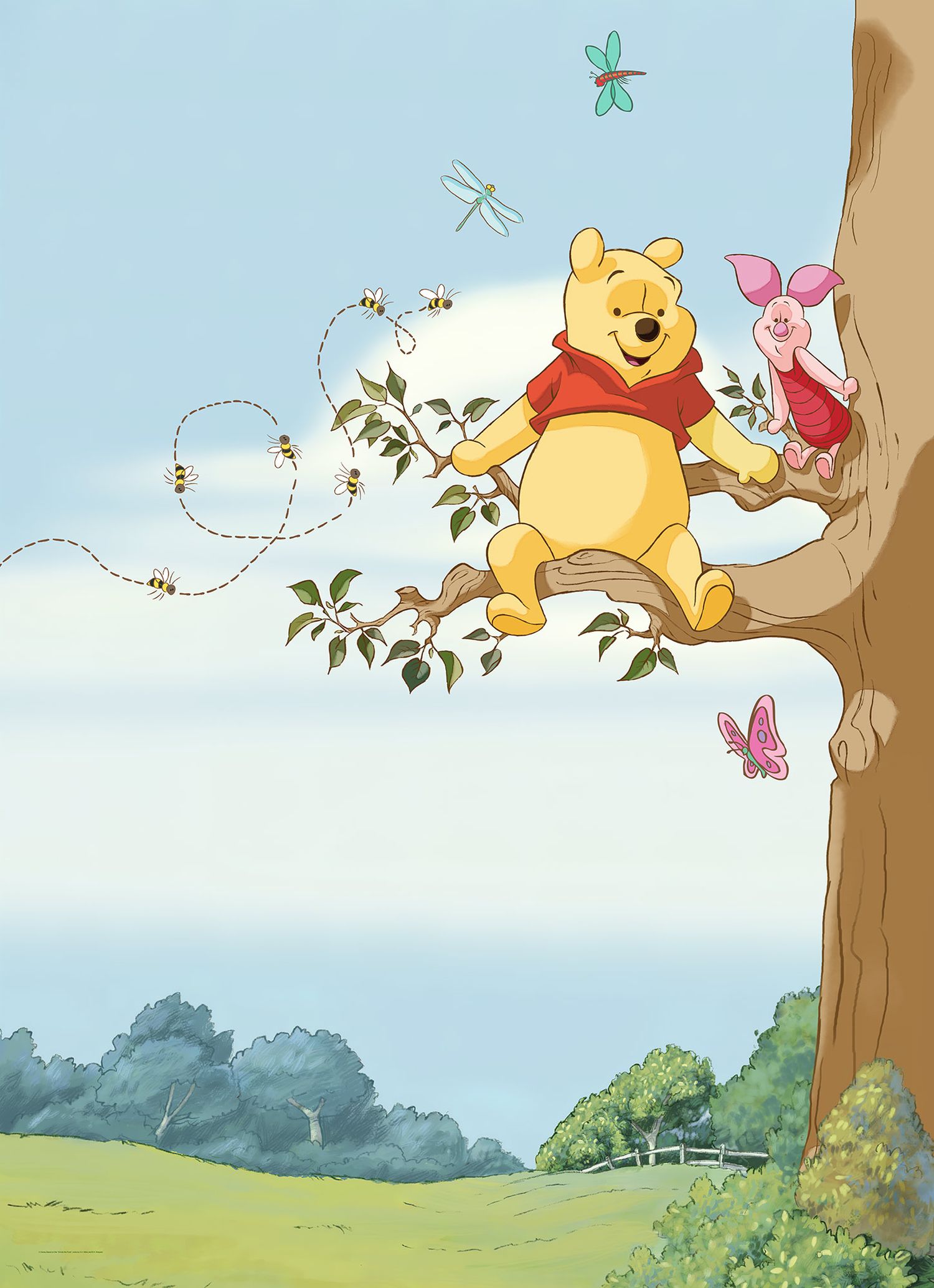 Fotomural winnie the pooh multi color - 184 x 254 cm - disney