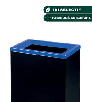 Poubelle De Tri Sélectif Stefanplast 50 Litres - Bleu/Noir - 100% Recyclée