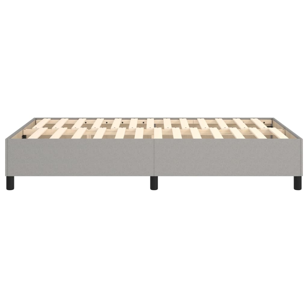 Cadre de lit à lattes en tissu gris clair, pour la chambre, 120 × 200 cm - 6