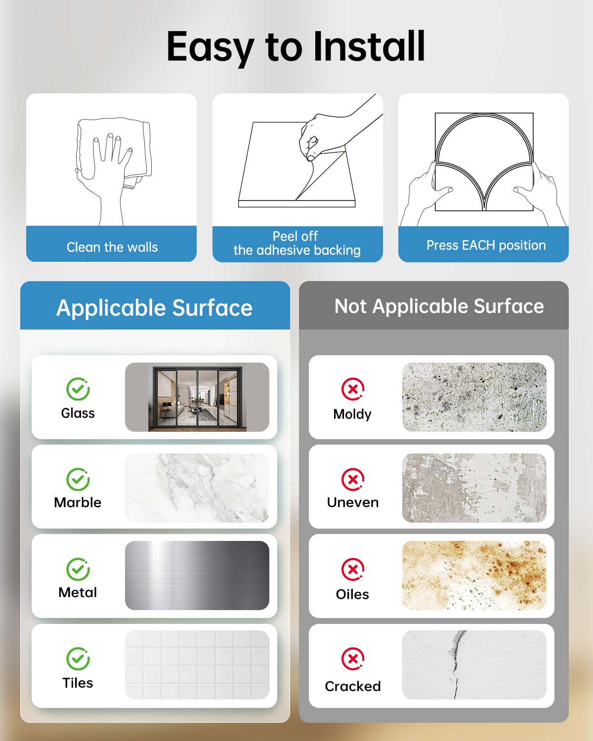 12 pannelli fonoassorbenti autoadesivi per pareti, pannelli isolanti acustici ad alta densità, adatti per porte, soffitti e scrivanie, 30 x 30 cm - 3