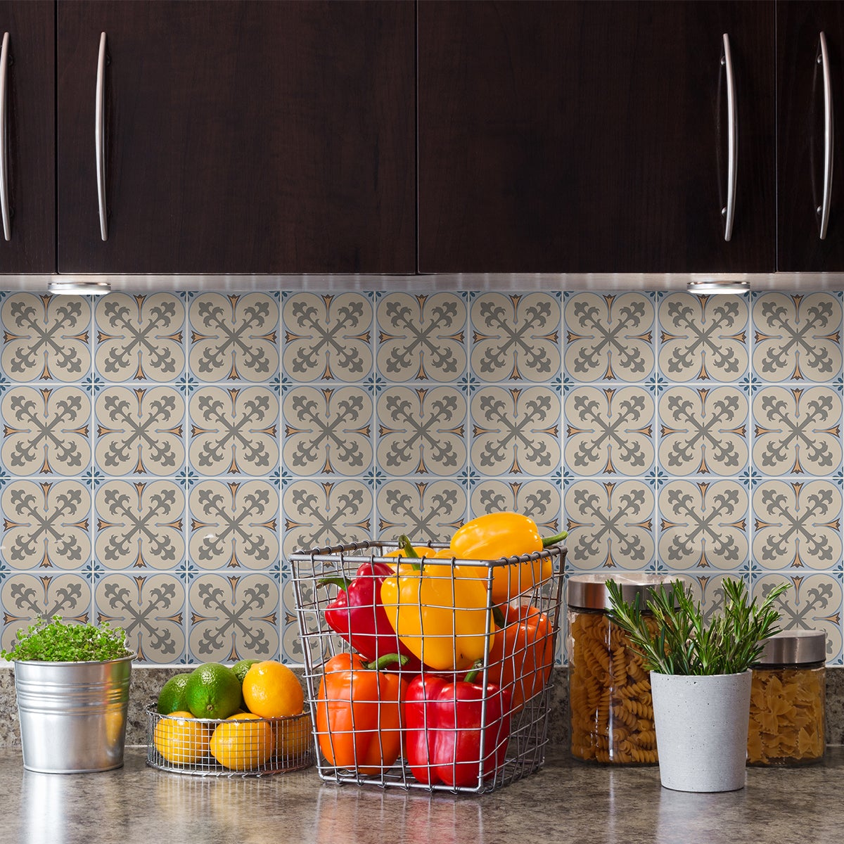 9 adesivi piastrelle di cemento azulejos Lio - Sticker adesivo - adesivi murali - 9stickers15x15cm - 3