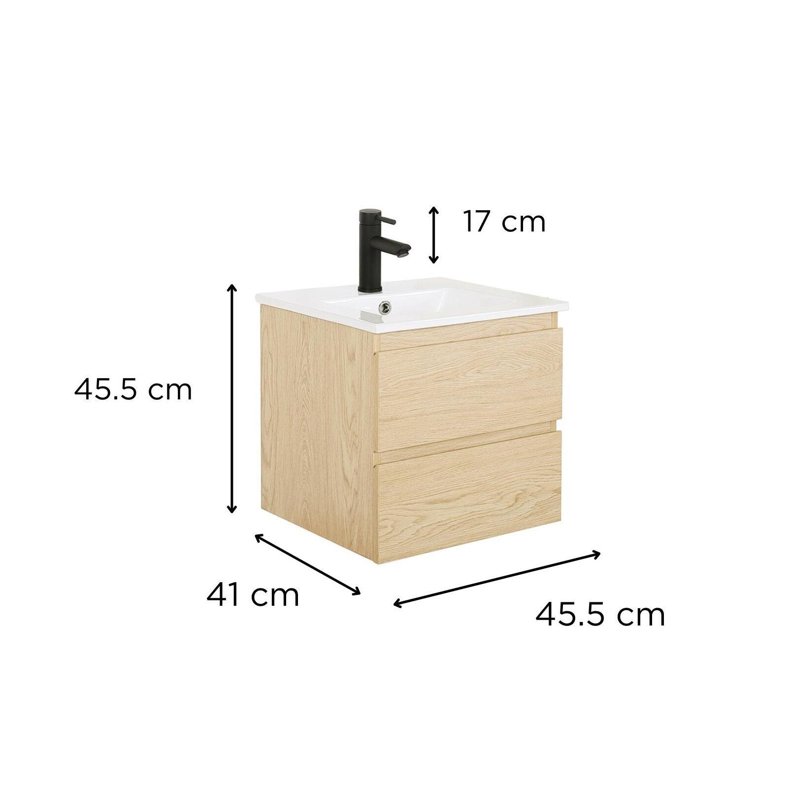 Meuble vasque SORRENTO 45cm et robinet noir - 3