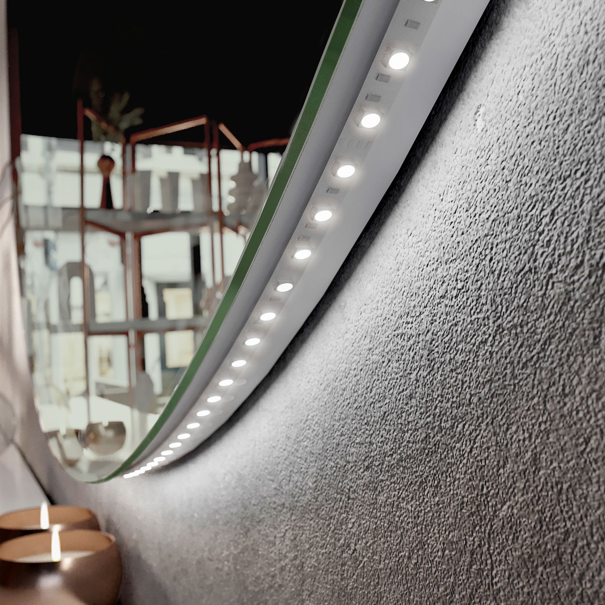 Miroir avec LED Illumination Salle de Bain - Ariana | 140x90 cm | Blanc Froid 7000K | Interrupteur Tactile - 6