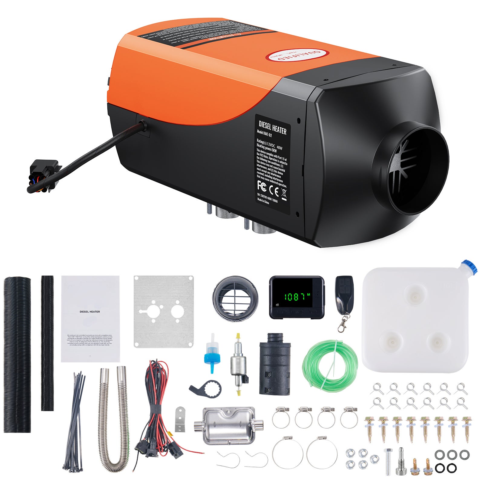 Chauffage à air diesel SucceBuy 12 V 5 kW avec écran LCD et télécommande, idéal voitures, camping-cars, bus et utilisation intérieure - 3