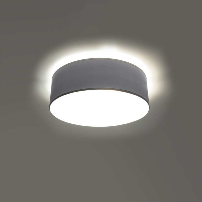 Plafon CERCLE 25 szary LED 3000K - 25x25x11cm Sollux