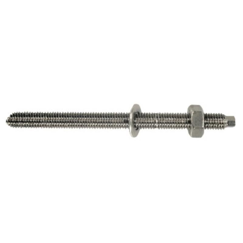 10 Tiges Filetées M8 X 1 M – Acier Zinc 4.8, Filetage Complet DIN 976 Pour Bricolage