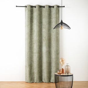 Homescapes Coppia Di Tende In Cotone 100% - Stelle - Verde - 137 X