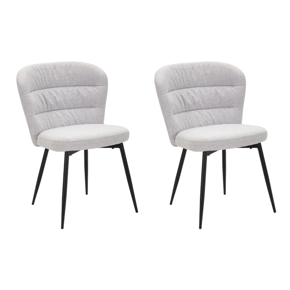 CONJUNTO DE CADEIRAS CINZA LOSANNA 2 PCS CM 58X60,5X85