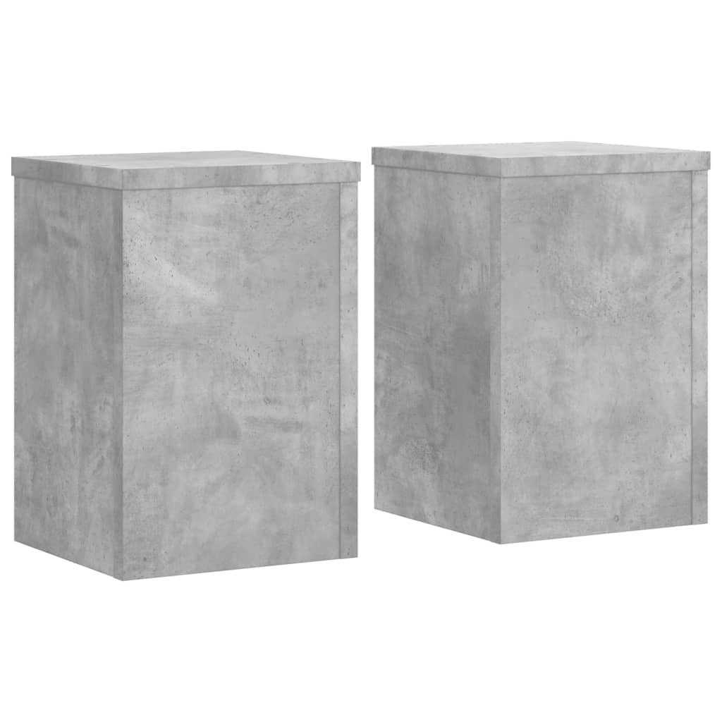 Maison Exclusive - Supports pour plantes 2 pcs gris béton bois d'ingénierie - 2