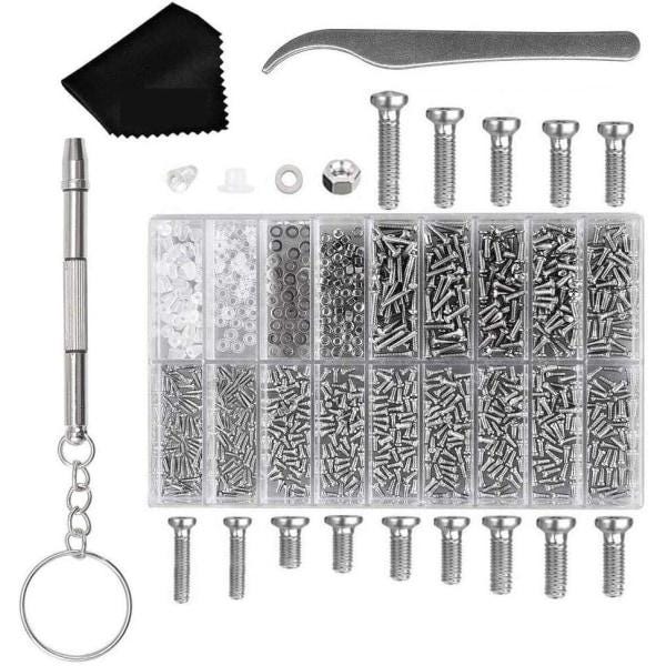 Kit 1000 Pièces Vis Micro Lunettes - Outils Réparation Lunettes, Montres Et Bijoux