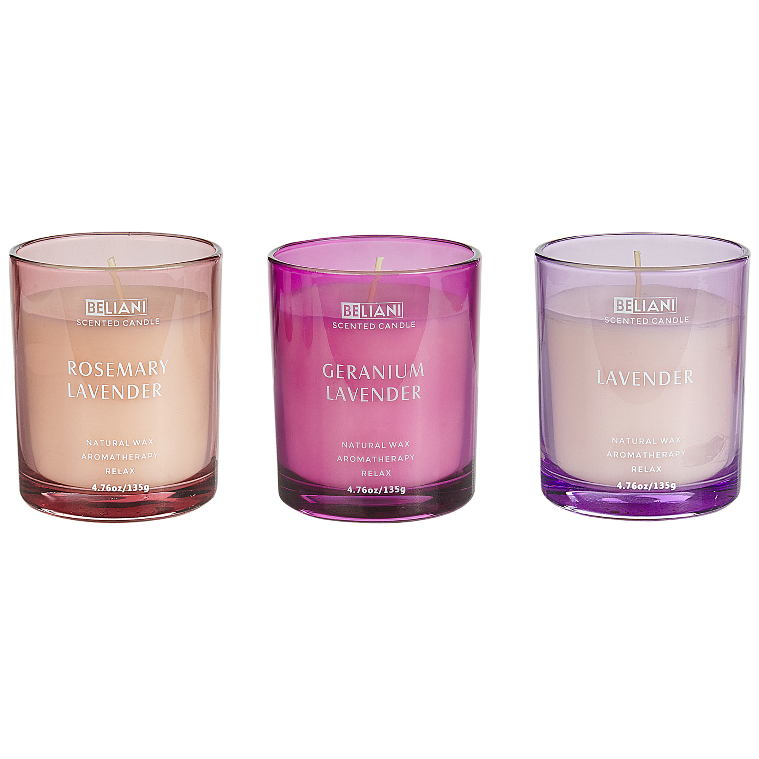 Bougies Pilier Parfumées Lot De 3 - Finition Marbre, Parfum Bois De Santal - PROSPERRO LUMO Parkash
