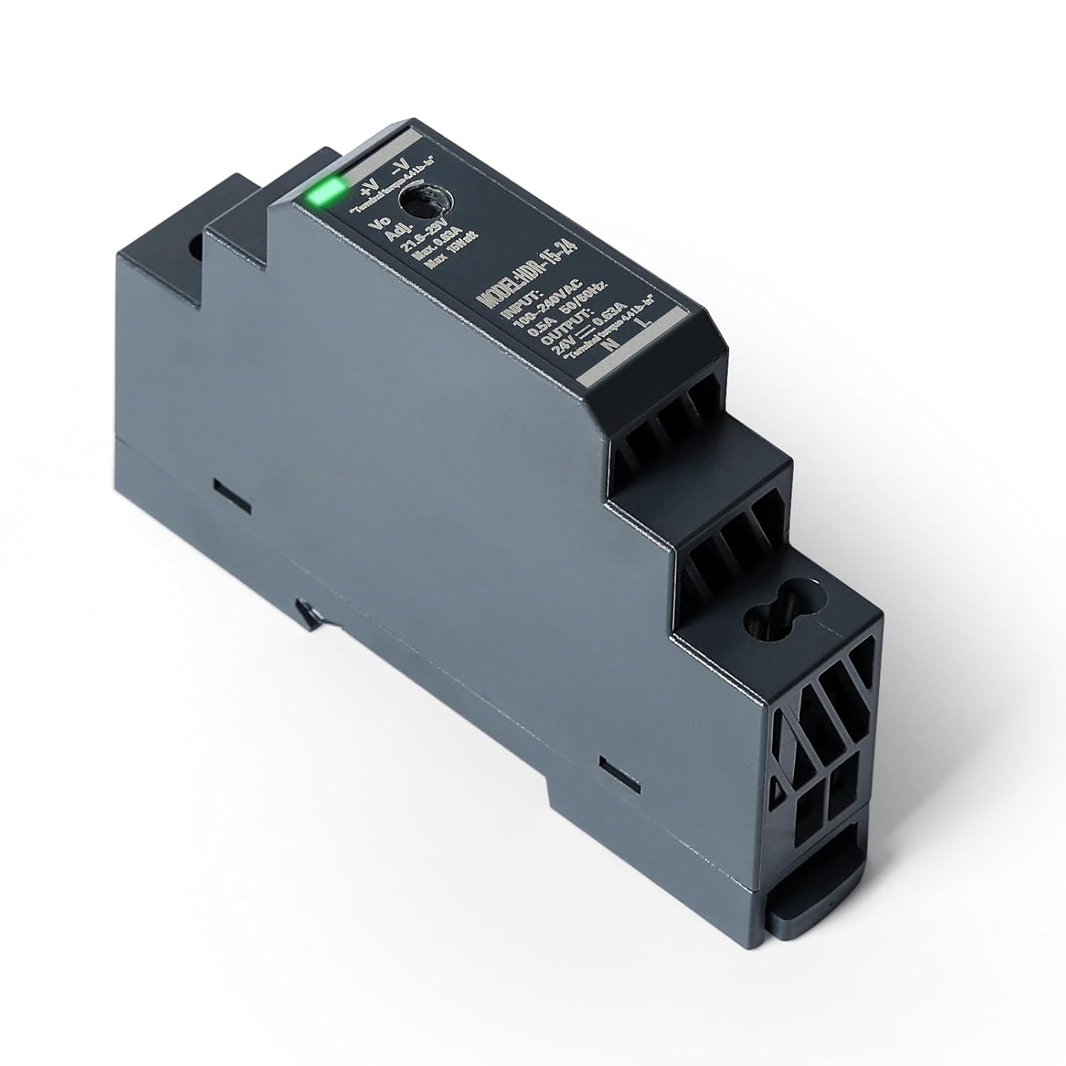 Zasilacz na szynę DIN, transformator zasilający na szynę DIN 24 V 15 W 0,63 A, zasilacz na szynę DIN (HDR-15W-24V 0,63 A)