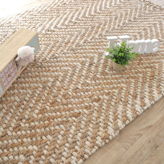 Tapis Chevrons 100% Jute - 160 x 220 cm - 2