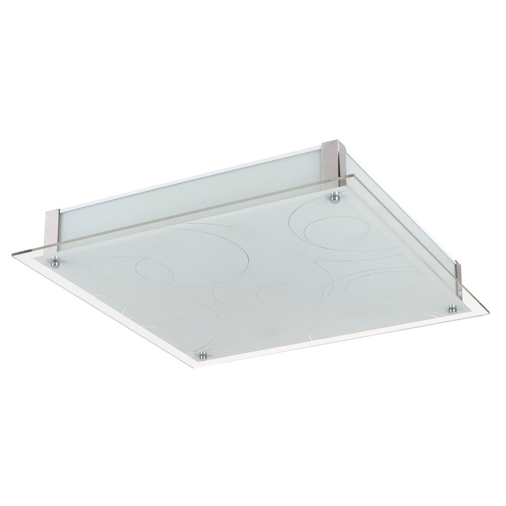 Lampa sufitowa LED 12W 960lm 4000K Kwadratowa Szkło Biały Metal IP20 300mm