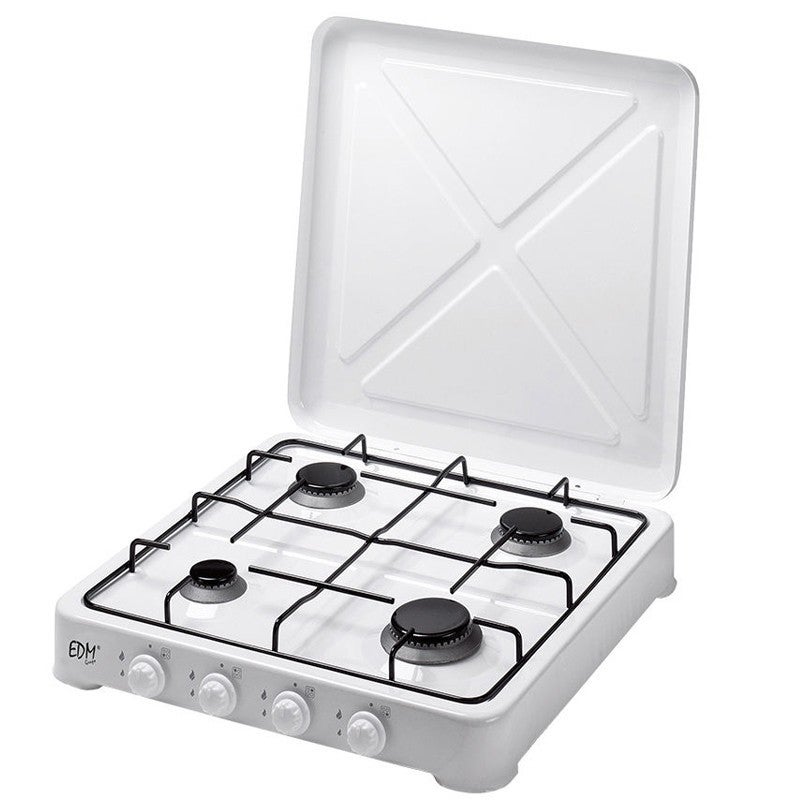 Edm Cocina De Gas Esmaltada 4 Fuegos 50X50x12cm - Imagen 2