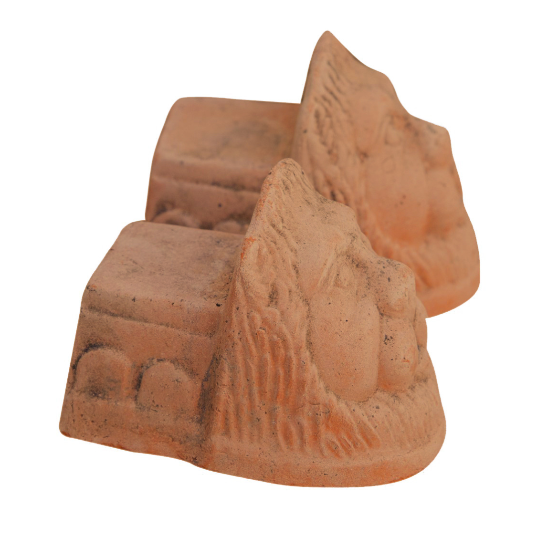 BISCOTTINI Set 8 Piedini Sottovaso Zampa di Leone in Terracotta Toscana - Supporto per Vasi da Esterno - Piedini Sotto Vaso 10x8x8cm Made in Italy - 6