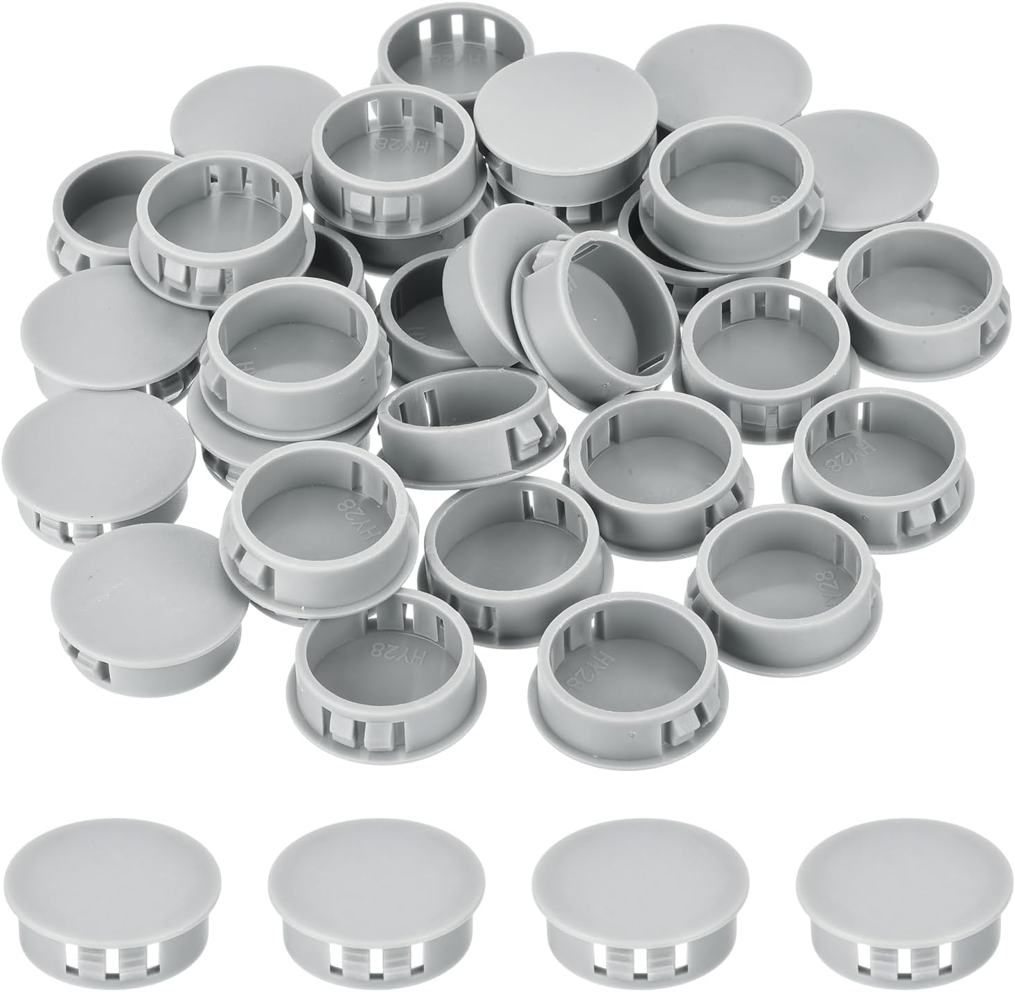64 Pièces Bouchons en Plastique Rond,28mm Diamètre Cache Trou Bouchon ...