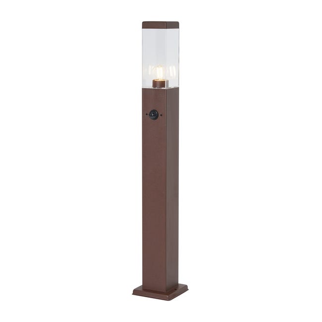 Qazqa Moderne Borne Lumineuse Ext rieure Pour Jardin Malios Brun qazqa-moderne-borne-lumineuse-ext-rieure-pour-jardin-malios-brun