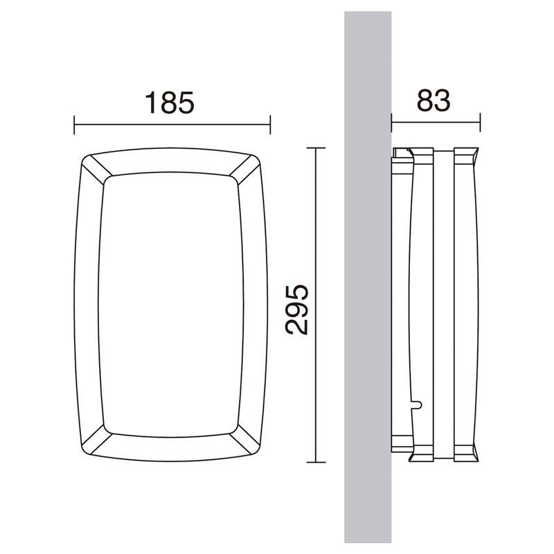 Plafond Rect. Kira Ip54 E27 2x20w Antr. - 6