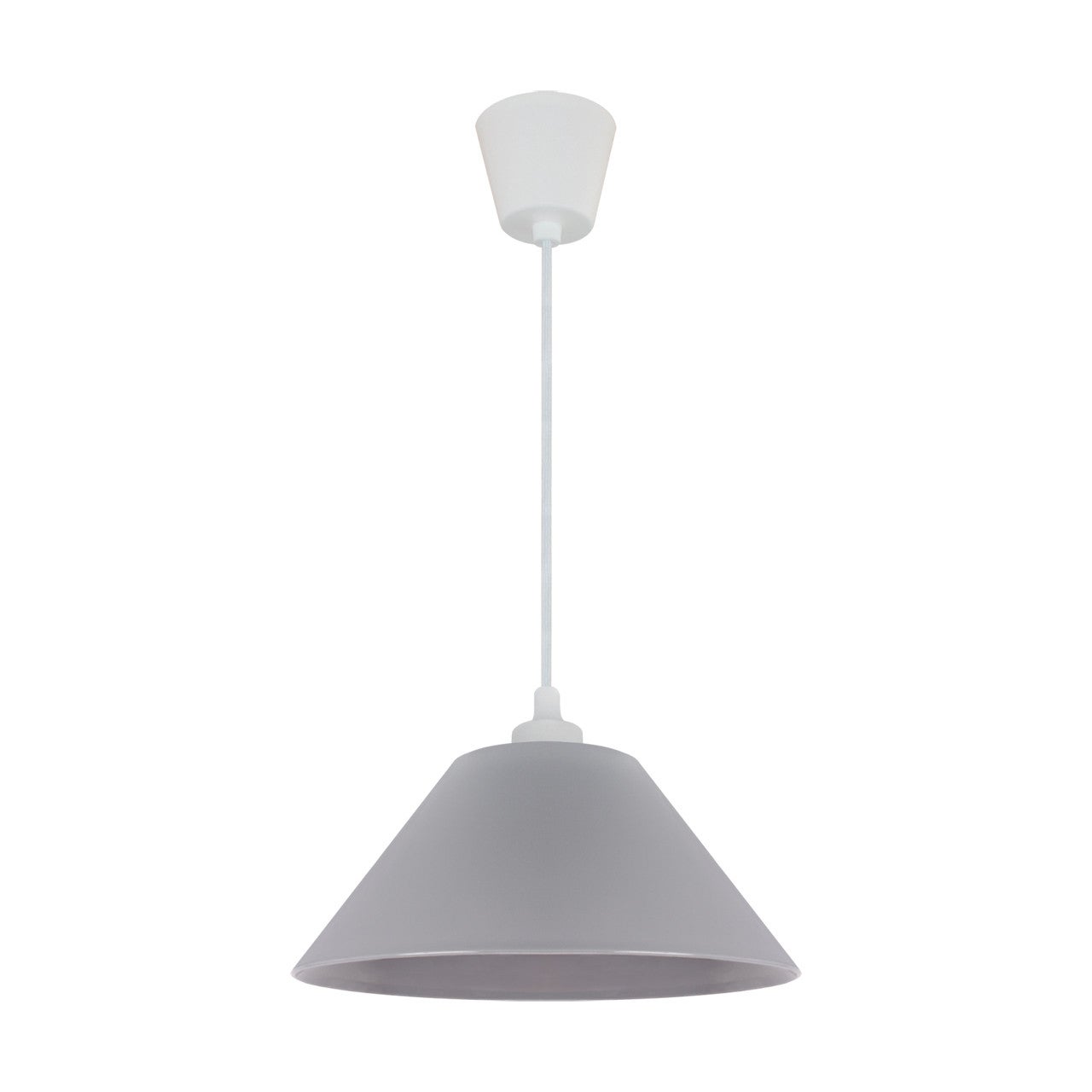 Lampa wisząca Inka szaro-biała 1xE27x25W minimalistyczna wym: 107,5 x 25 x 25 cm tworzywo sztuczne Struhm