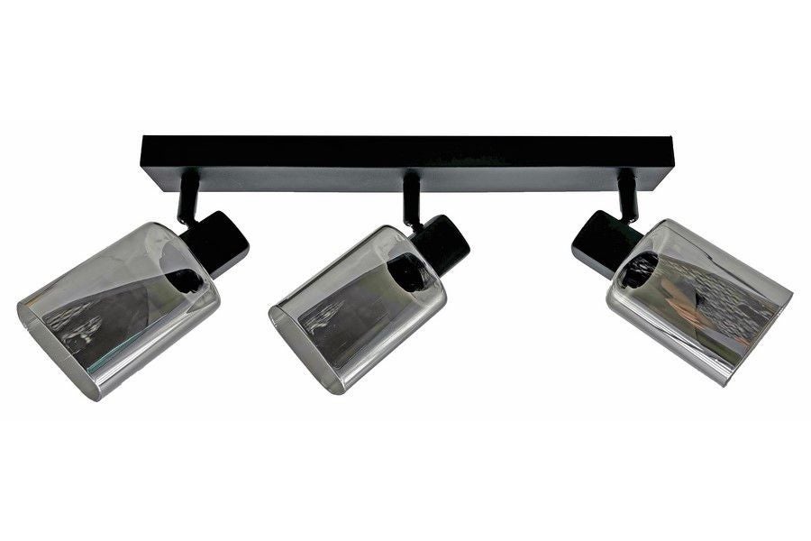Lampa sufitowa wisząca Harlow czarna 3xE14x40W wym: 14 x 40 x 9 cm szkło Reality