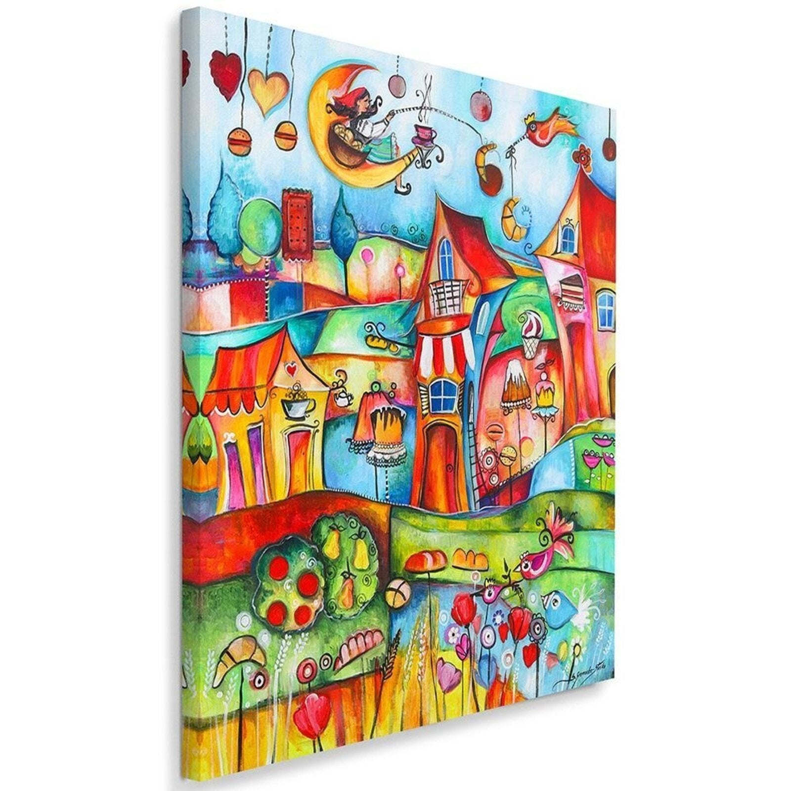 Obraz na płótnie, Bajkowe miasteczko 80x120