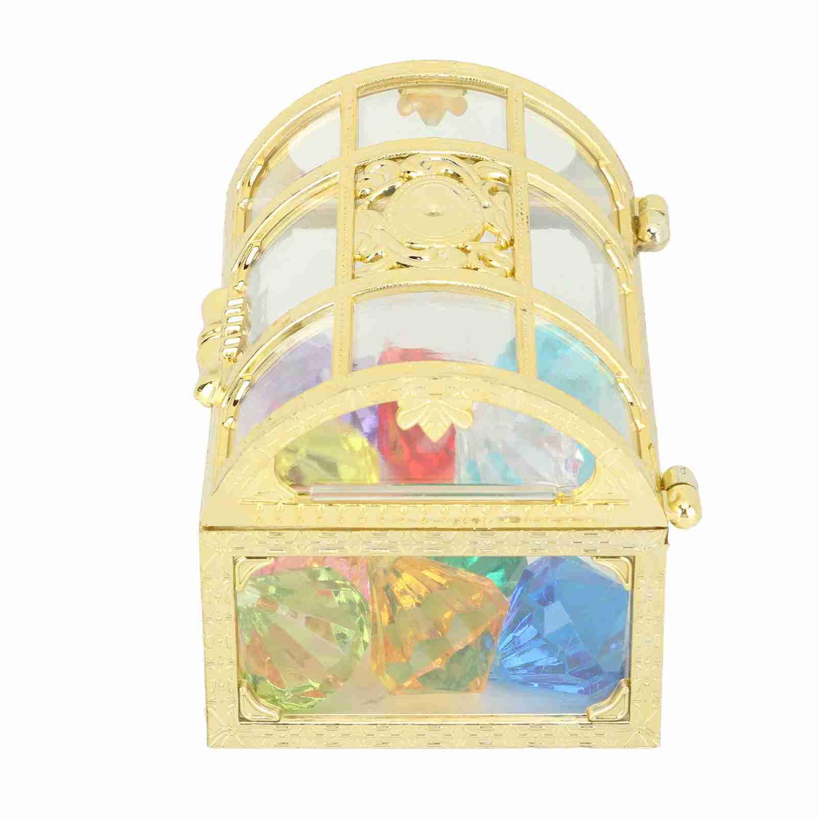 Lot de 10 jouets de plongée en diamant en acrylique avec boîte dorée colorée pour garçons et filles - 7