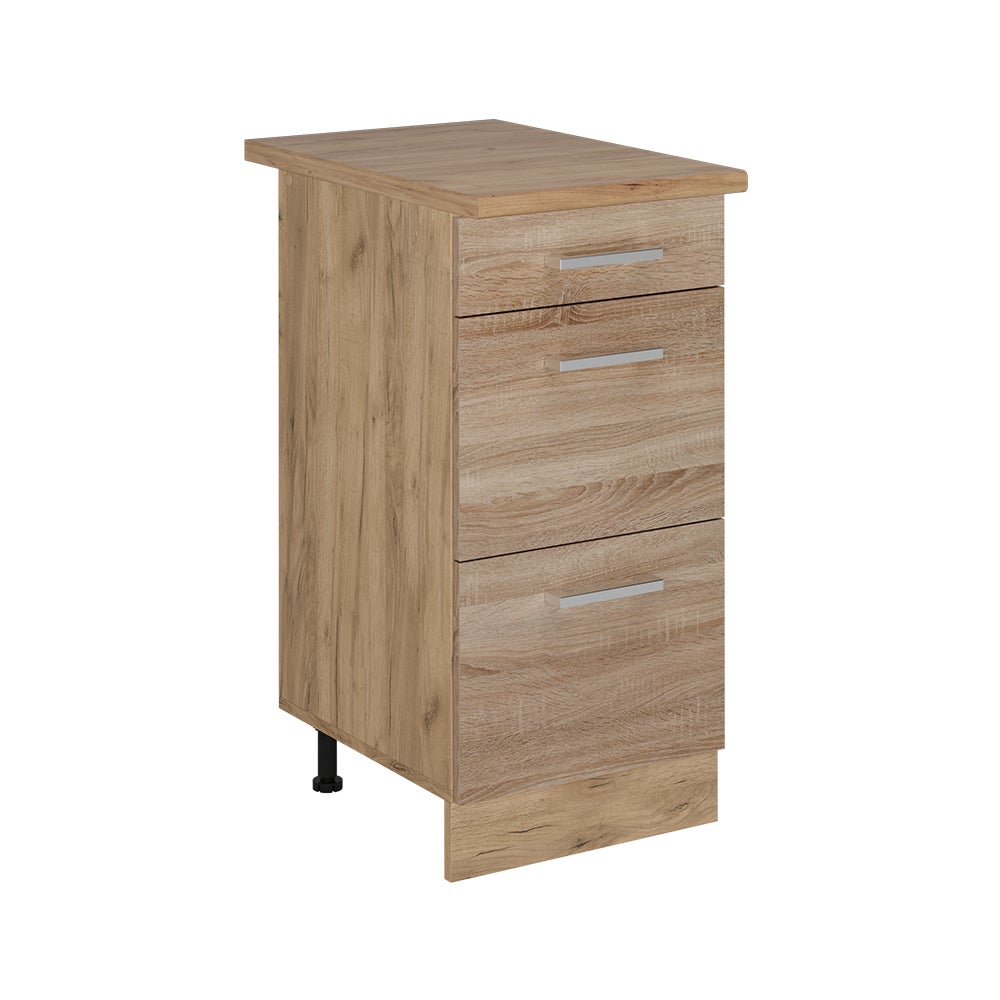 Vicco Szafka dolna do kuchni R-Line, Sonoma, 40 cm z szufladami, BP Dąb