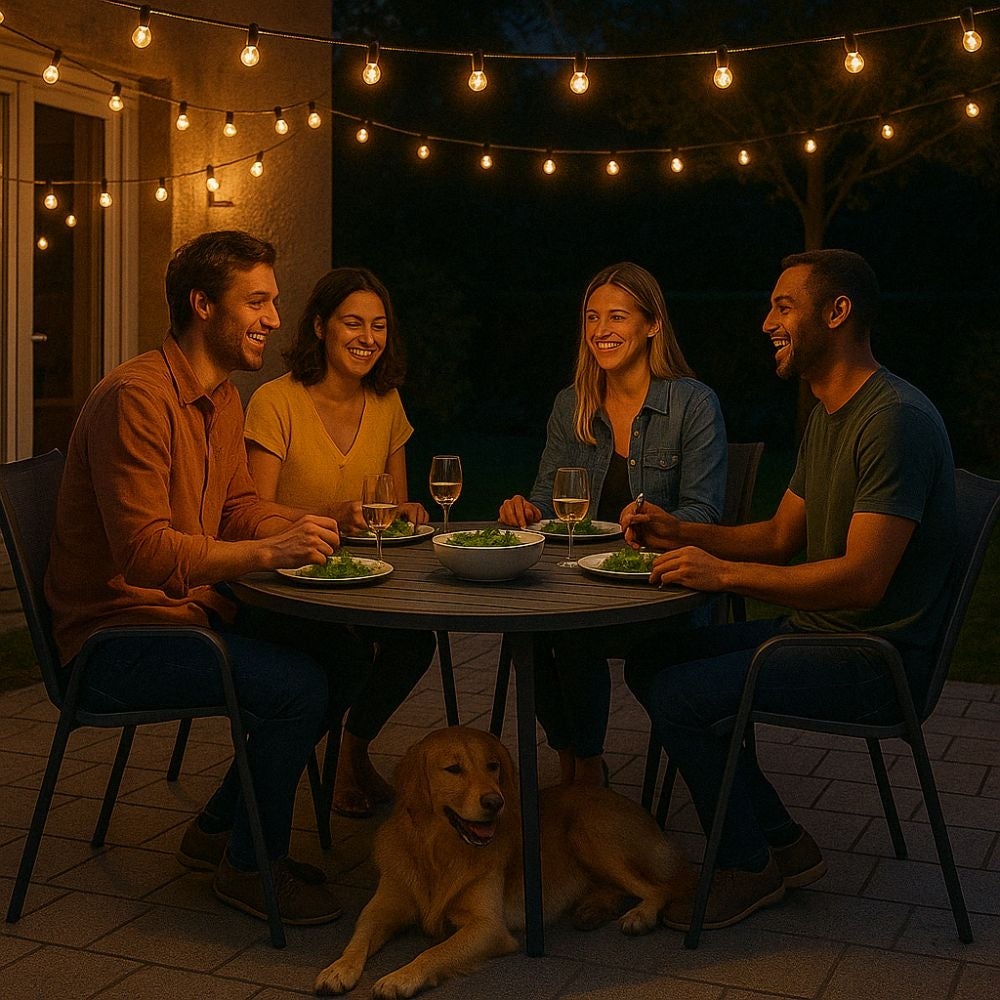 Chaises de jardin empilables - Lot de 4 - Gris Anthracite en textilène - pour l'extérieur - 6