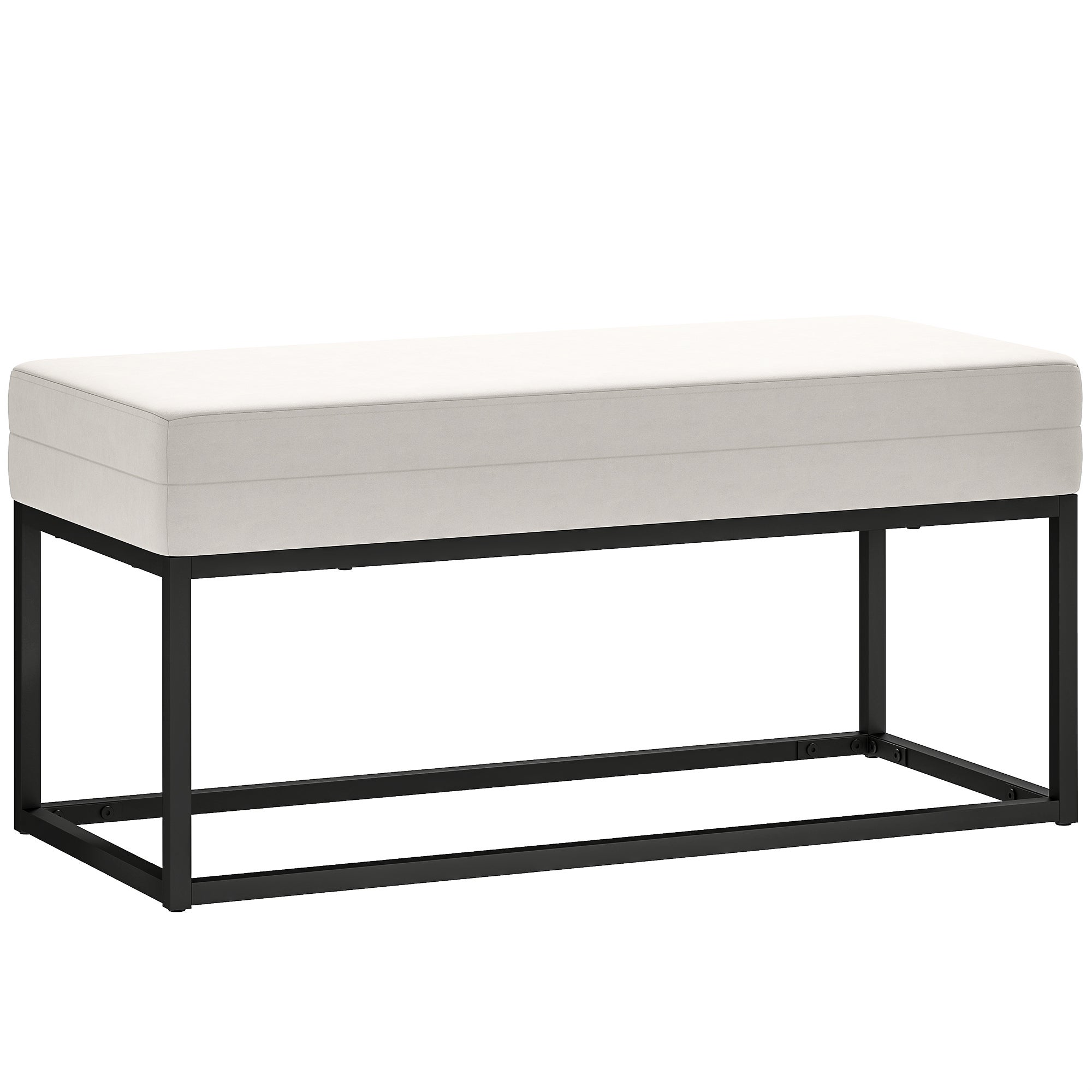 Banc danois moderne en peau de mouton vert forêt