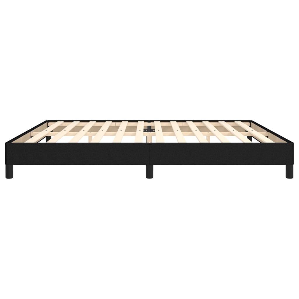 Cadre de lit sans matelas, tissu noir, pour la chambre, 200 × 200 cm - 6