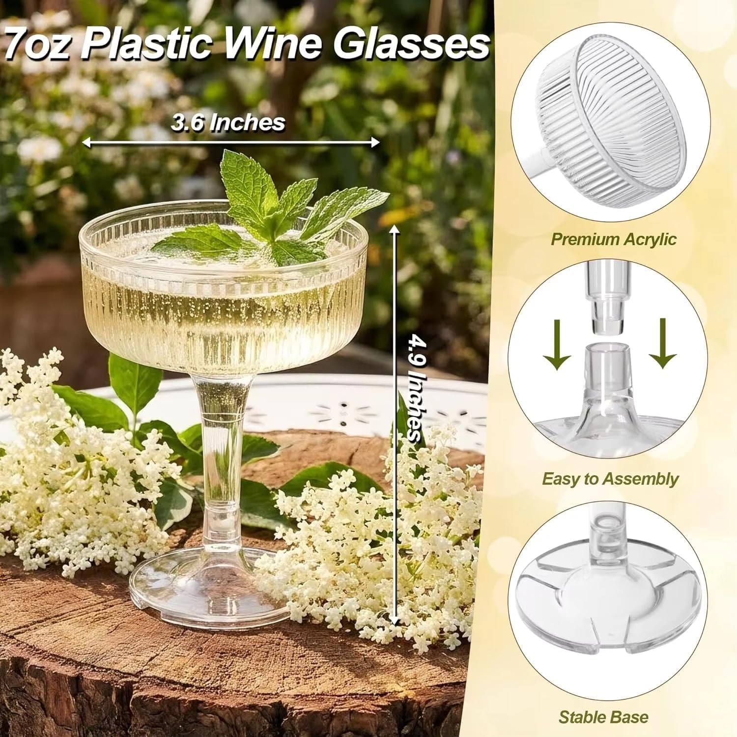 Oz flash gold vertical plastic martini Cup wedding celebration party ...