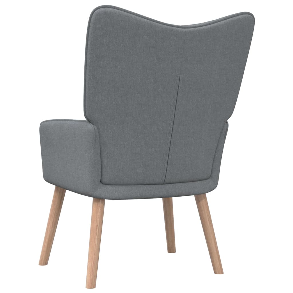 Chaise de relaxation | Fauteuil de relaxation | Chaise de Salon avec tabouret Gris clair Tissu596810 - 5
