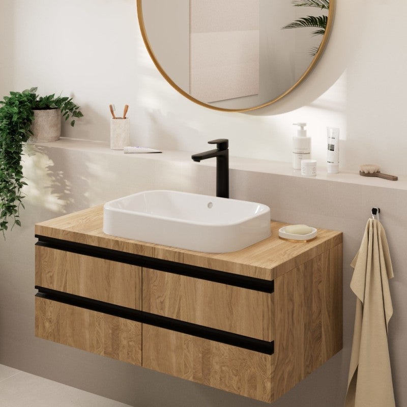 Mitigeur lavabo HANSGROHE Vernis Blend 190 sans tirette ni vidage noir mat - 2