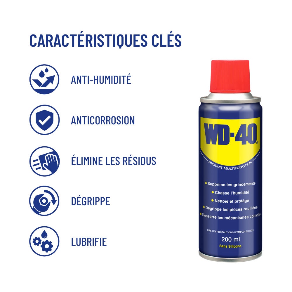 Bombe dégrippant 200ml WD40 - 2