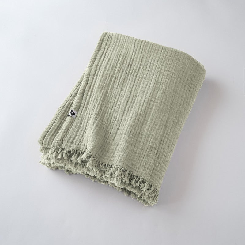 Plaid à franges 
