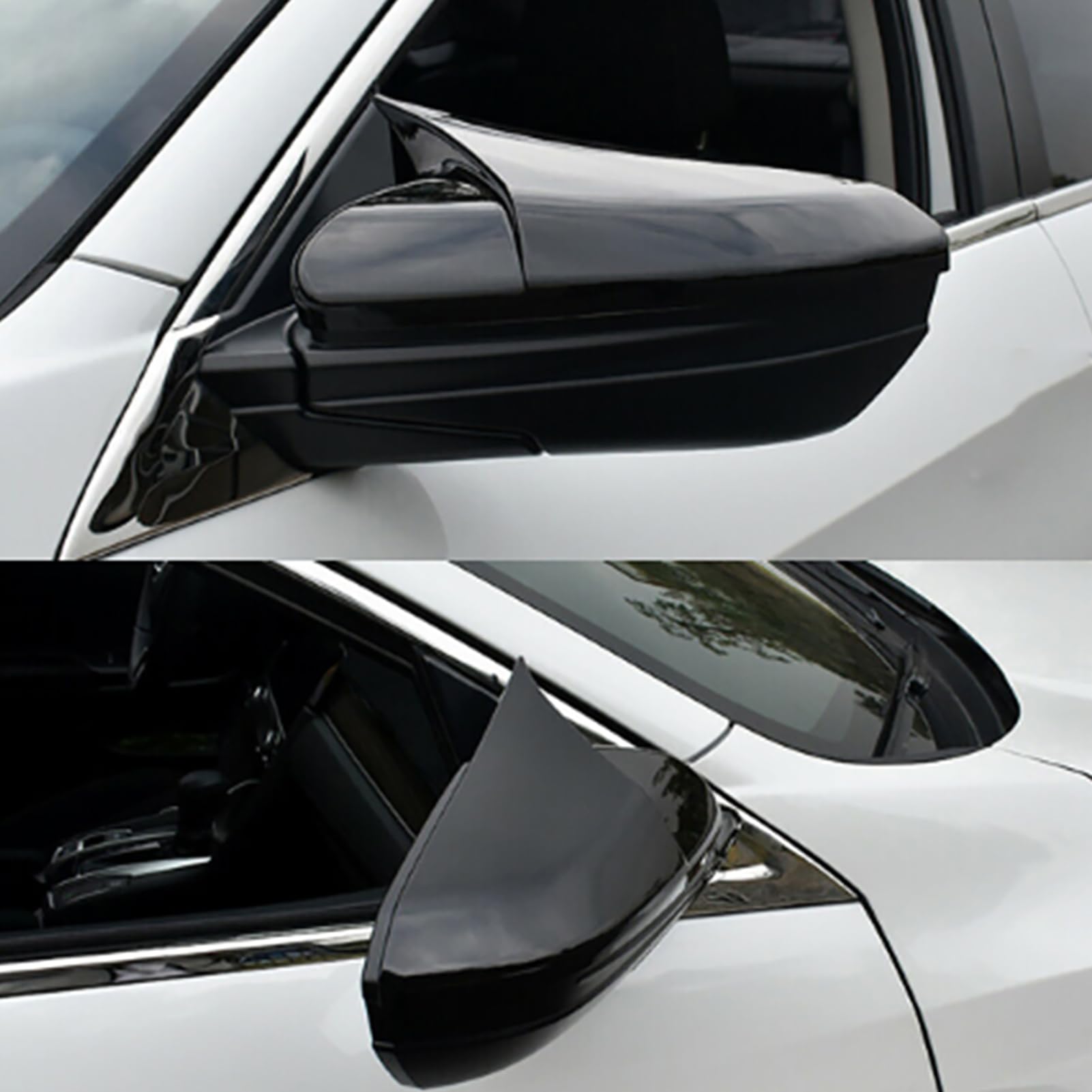 Copertura specchietto retrovisore sinistro e destro nero lucido AddOn Shell adatta per Tesla 17-20 - 2